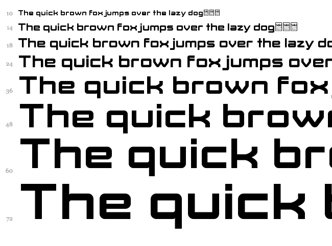 Move-X font waterfall